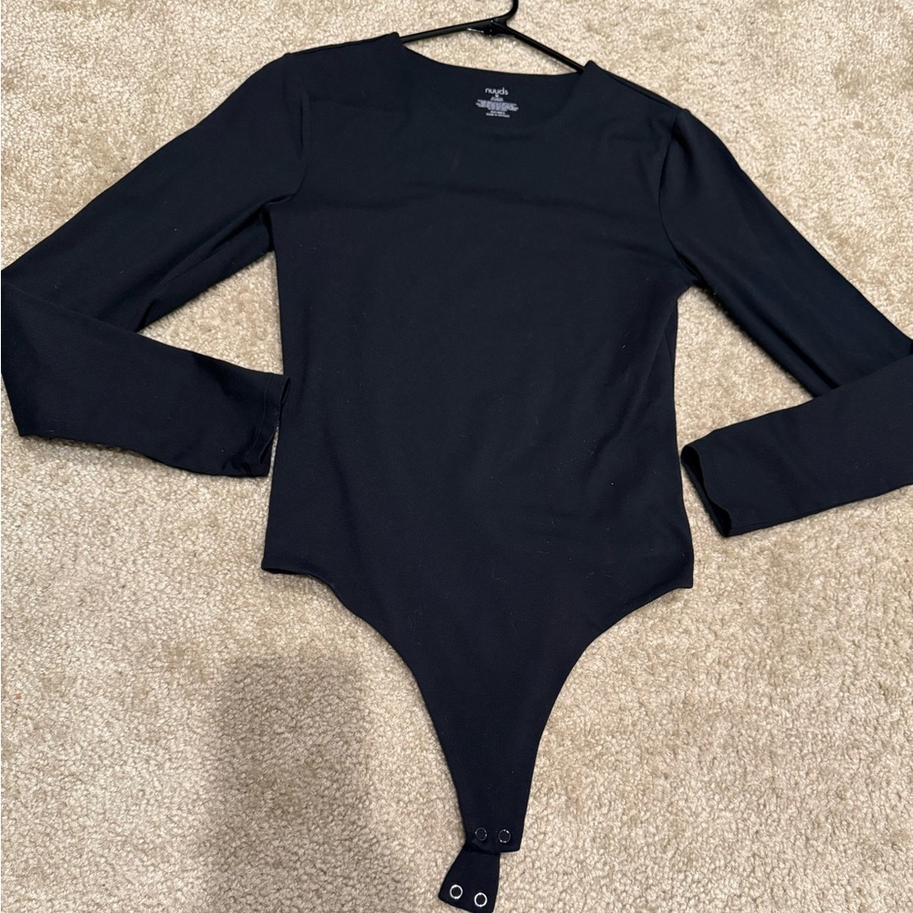 Nuuds Black Long Sleeve Bodysuit